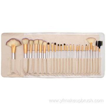 24 Pieces Wood Makeup Brush Set kit